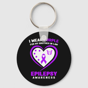 Llavero Uso púrpura para mi Hermano en Derecho Epilepsia C