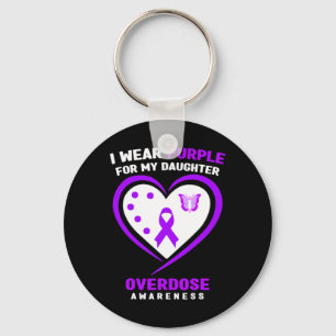 Llavero Uso Púrpura Para Mi Hija. Conciencia Sobre La Sobr