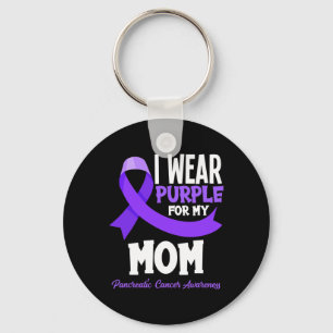 Llavero Uso Púrpura Para Mi Mamá Awarene Pancreático Del C