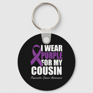 Llavero Uso Púrpura Para Mi Primo Contra El Cáncer Pancreá