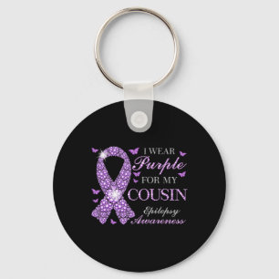 Llavero Uso Púrpura Para Mi Primo Epilepsia Awareness Pur