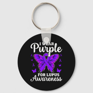 Llavero Uso Púrpura Por Lupus Awareness Mes Mariposa