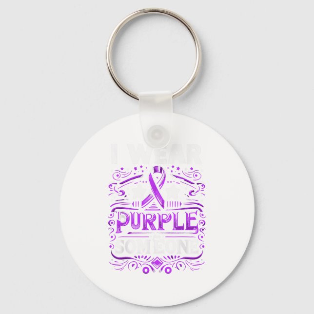 Llavero Uso Púrpura Verde azulado Para Alguien A Quien Ext (Anverso)