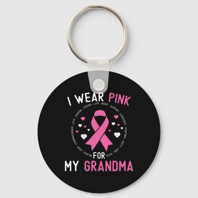 Llavero Uso Rosa Para Concienciar A Mi Abuela Sobre El Cán (Anverso)