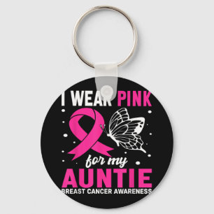 Llavero Uso Rosa Para Mi Tía Conciencia Sobre El Cáncer De
