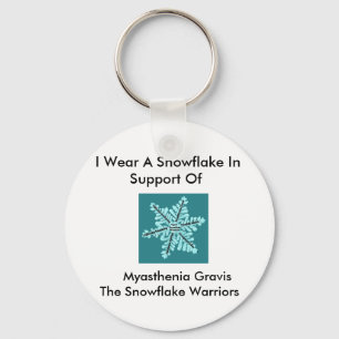 Llavero Uso un copo de nieve/Miastenia Gravis Awareness