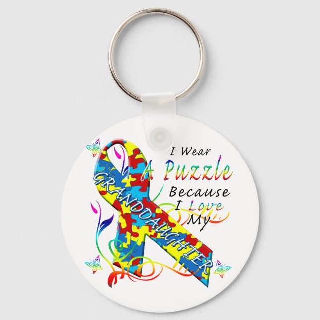 Llavero Uso Un Rompecabezas Porque Amo A Mi Nieta (Anverso)