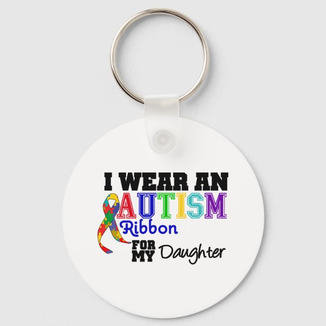 Llavero Uso Una Cinta De Autismo Para Mi Hija (Anverso)