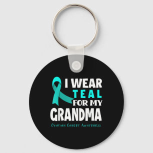 Llavero Uso Verde azulado Para Mi Abuela Apoyar El Cáncer