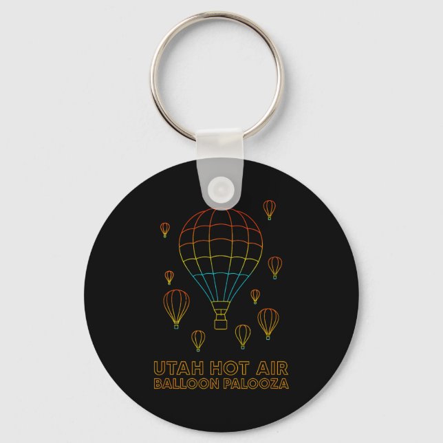 Llavero Utah Hot Air Balloon Palooza Apparel  (Anverso)