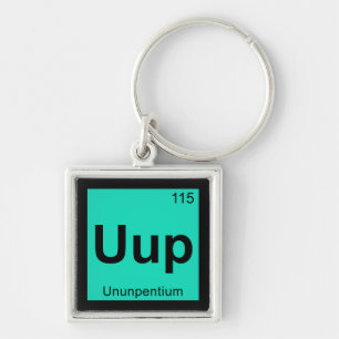 Llavero Uup - Elemento de tabla periódica de química de Un