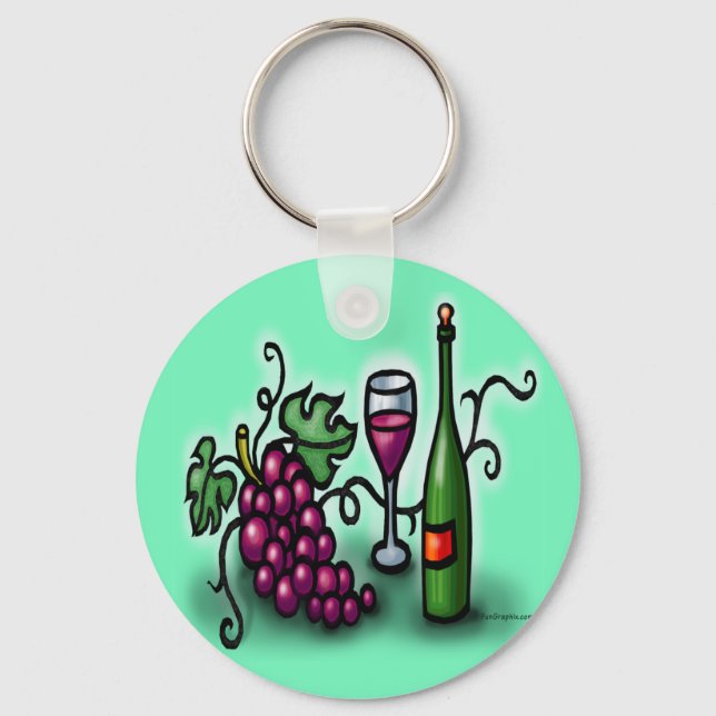 Llavero Uvas en vino (Anverso)