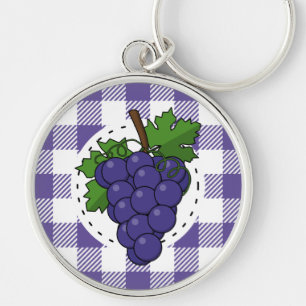 Llavero Uvas sobre la pasta de violeta blanca
