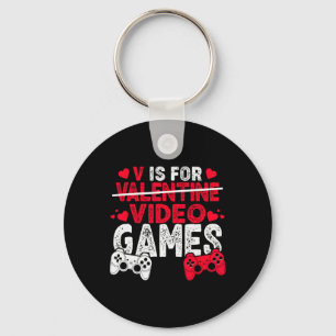 Llavero V Es Para Hombres Día de San Valentín De Videojueg