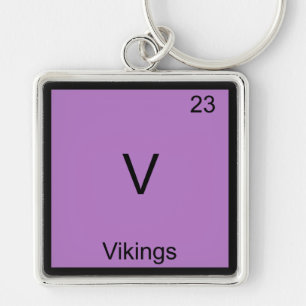 Llavero V - Vikings Divertido Elemento Química Símbolo Tee