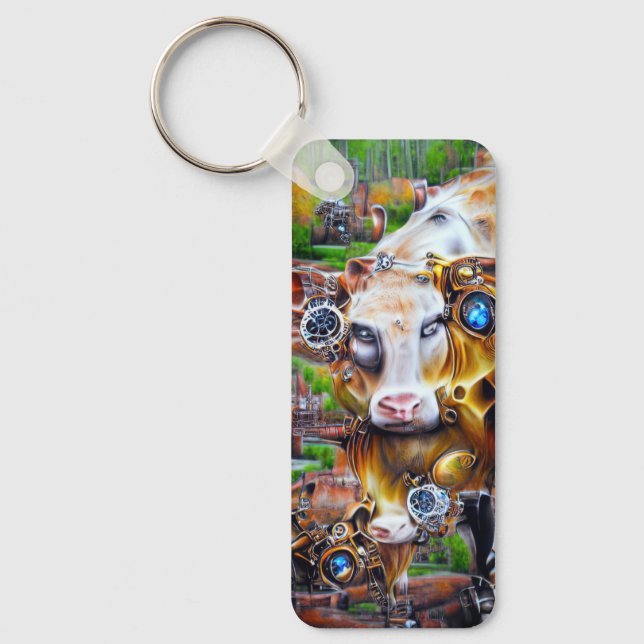 Llavero Vaca cibernética de vapor (Anverso)