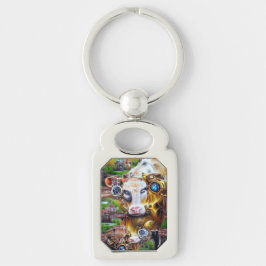 Llavero Vaca cibernética de vapor