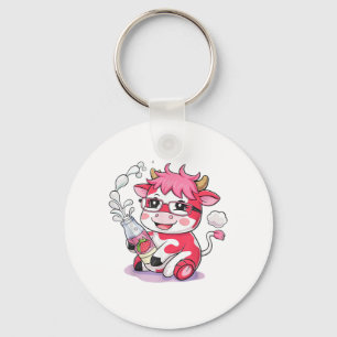 Llavero Vaca de fresa Kawaii Anime Fresa Leche _5