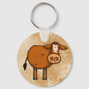 Llavero vaca del amor de la paz