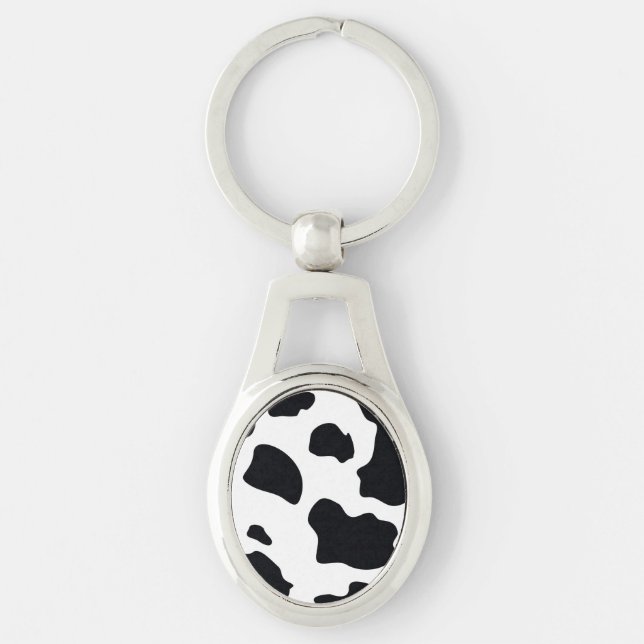 Llavero Vaca del estampado de animales (Anverso)