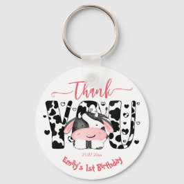 Llavero Vaca fiesta vaca rosa gracias favor