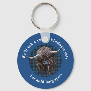 Llavero Vaca Highland escocesa. Auld Lang Syne.