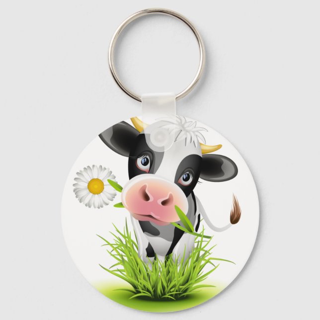 Llavero Vaca Holstein en el pasto (Anverso)
