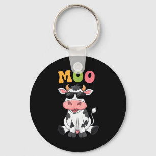 Llavero Vaca Moo Groovy - Vaca de Granjero Divertida Hombr