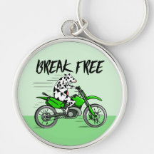 vaca personalizado montando una moto
