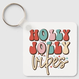 Llavero Vacaciones de los Navidades Holly Jolly Vibes Retr