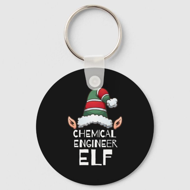 Llavero Vacaciones de Navidades Elf de ingeniero químico (Anverso)