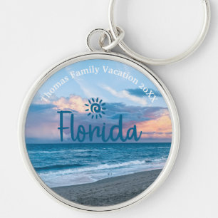 Llavero Vacaciones de Playa de la Familia personalizado en