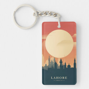 Llavero vacaciones de viaje retro vintage Lahore Pakistan