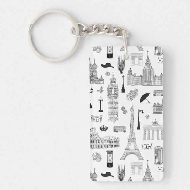 Llavero Vacaciones en el modelo de Europa (Frente)