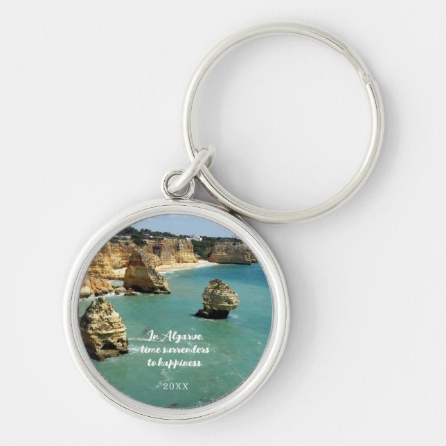 Llavero Vacaciones en la playa de Algarve en Portugal (Frente)
