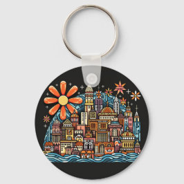 Llavero vacaciones en una isla