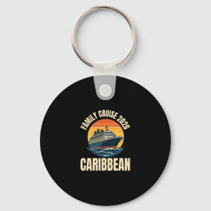 Llavero Vacaciones Familiares Crucero Caribe 2026 Retro G