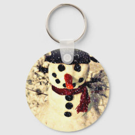 Llavero Vacaciones que dejen que nieve Adorable Snowman