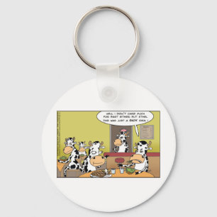 Llavero Vacas comiendo filete Gracioso Tees Mugs Tarjetas 