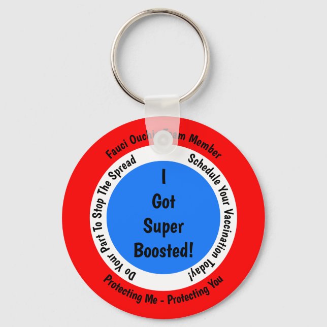 Llavero Vacunación De Fauci Ouchie Que Me Incrementó (Anverso)