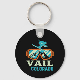 Llavero Vail Colorado Mountain Vintage Retro Esquí Y Sn