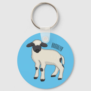 Llavero Valais Blacknose ilustracion personalizado ovino