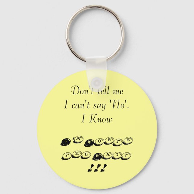 Llavero Vale la pena la espera (Anverso)