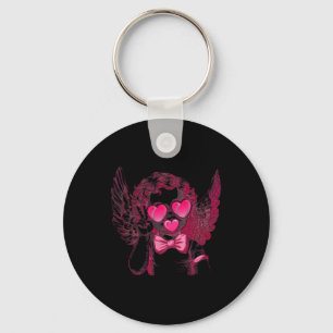 Llavero Valen retro cupido de San Valentín de burbuja