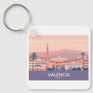 Llavero Valencia España Viaje en el Casco Antiguo Pastel