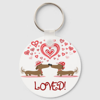 Llavero Valentine Dachshunds