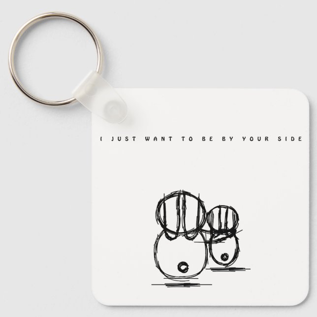 Llavero Valentine Keychain Solo Quiero Estar A Tu Lado (Anverso)