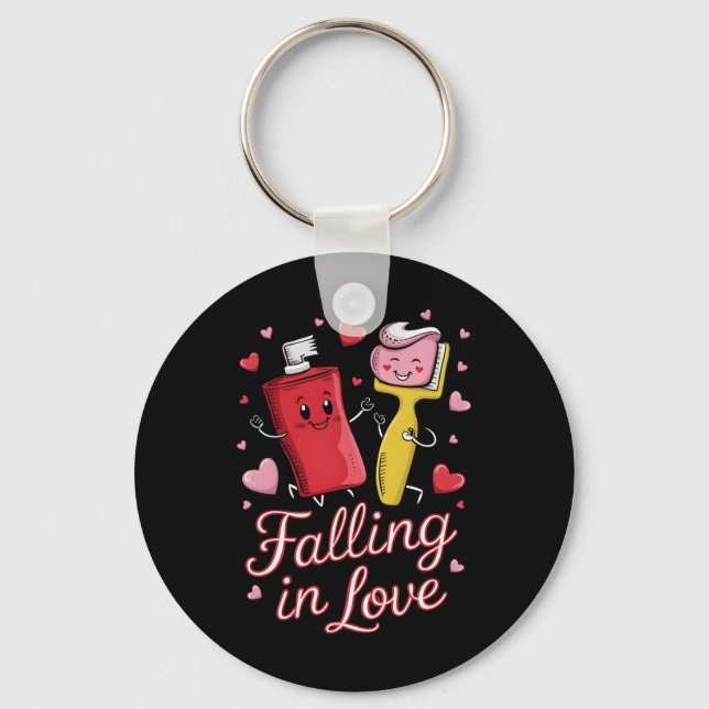 Llavero Valentine Pasta de dientes Amor Cepillos de diente (Anverso)