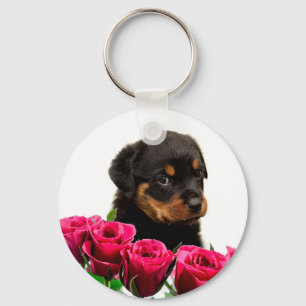 Llavero Valentine Rosa Rottweiler Puppy