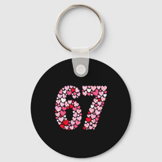 Llavero Valentine’s Day 67 Hearts Romantic Funny Six Seven